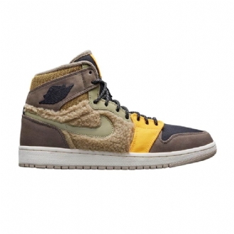Γυναικεία Παπούτσια Air Jordan 1 Retro Καστανός Olive Πράσινος Κίτρινος Μαύρος