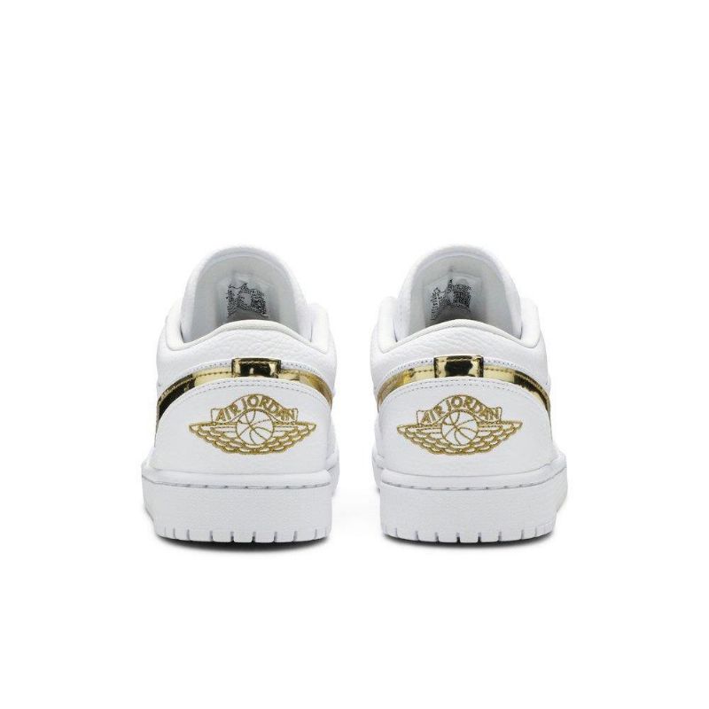 Γυναικεία Παπούτσια Air Jordan 1 Retro Low Άσπρο Χρυσός
