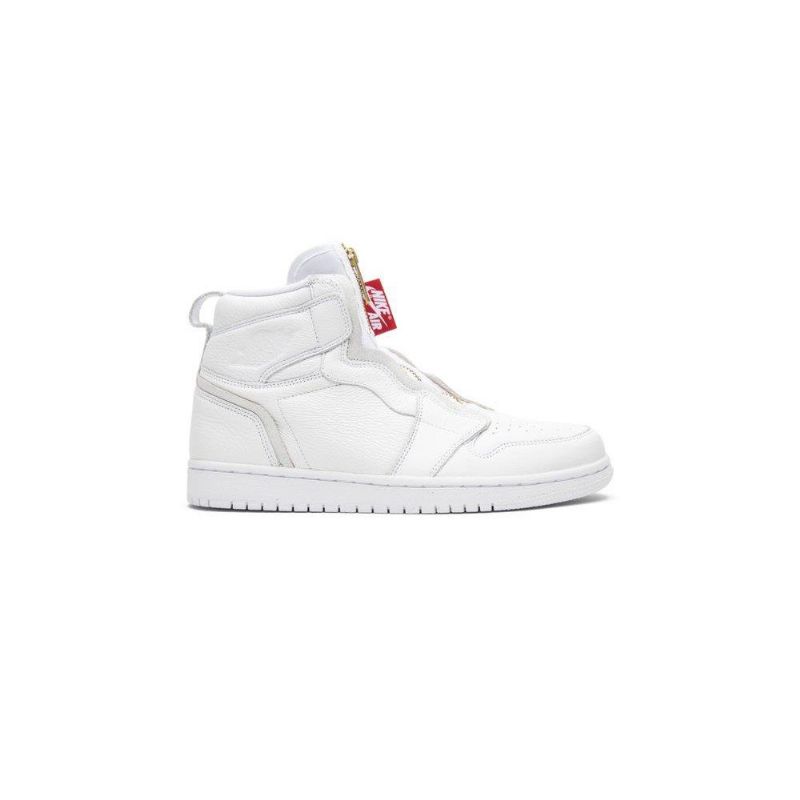 Γυναικεία Παπούτσια Air Jordan 1 Retro Με Ψηλό Φερμουάρ Λευκά Κόκκινα