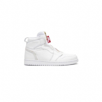 Γυναικεία Παπούτσια Air Jordan 1 Retro Με Ψηλό Φερμουάρ Λευκά Κόκκινα