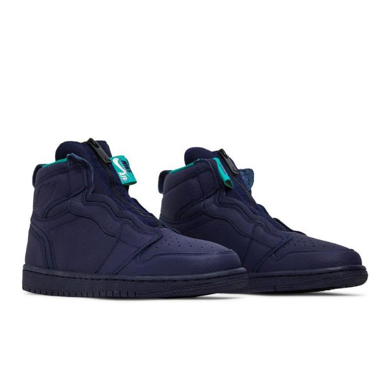 Γυναικεία Παπούτσια Air Jordan 1 Ρετρό Με Ψηλό Φερμουάρ Μπλε Πράσινο