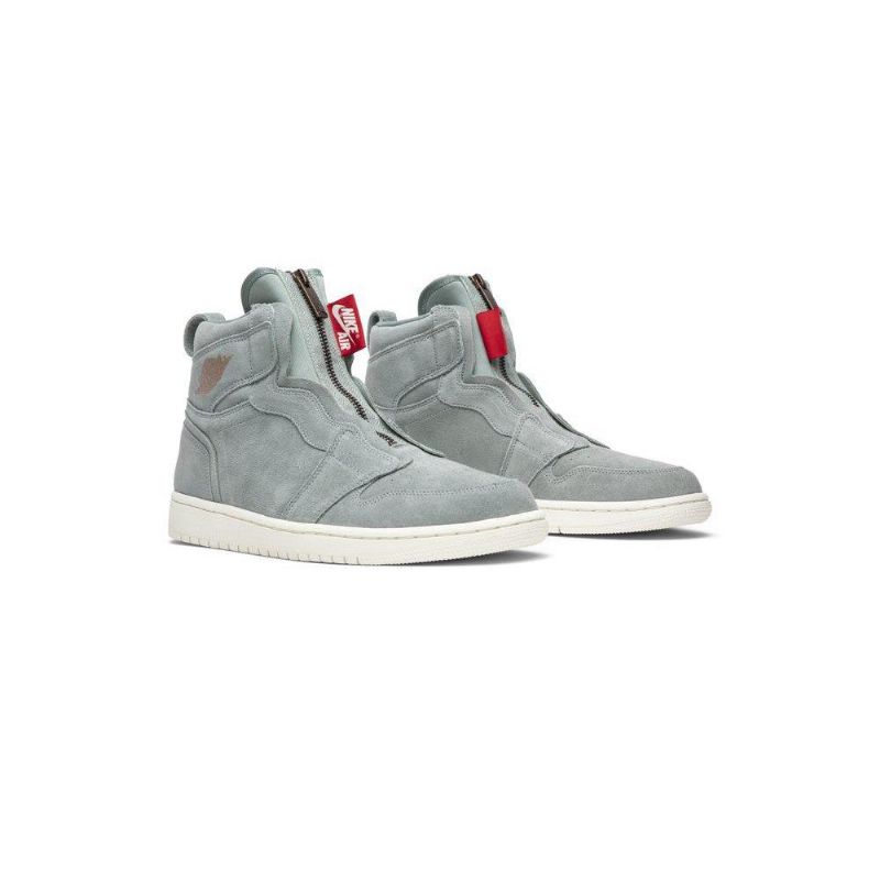 Γυναικεία Παπούτσια Air Jordan 1 Retro Με Ψηλό Φερμουάρ Πράσινο Κόκκινο
