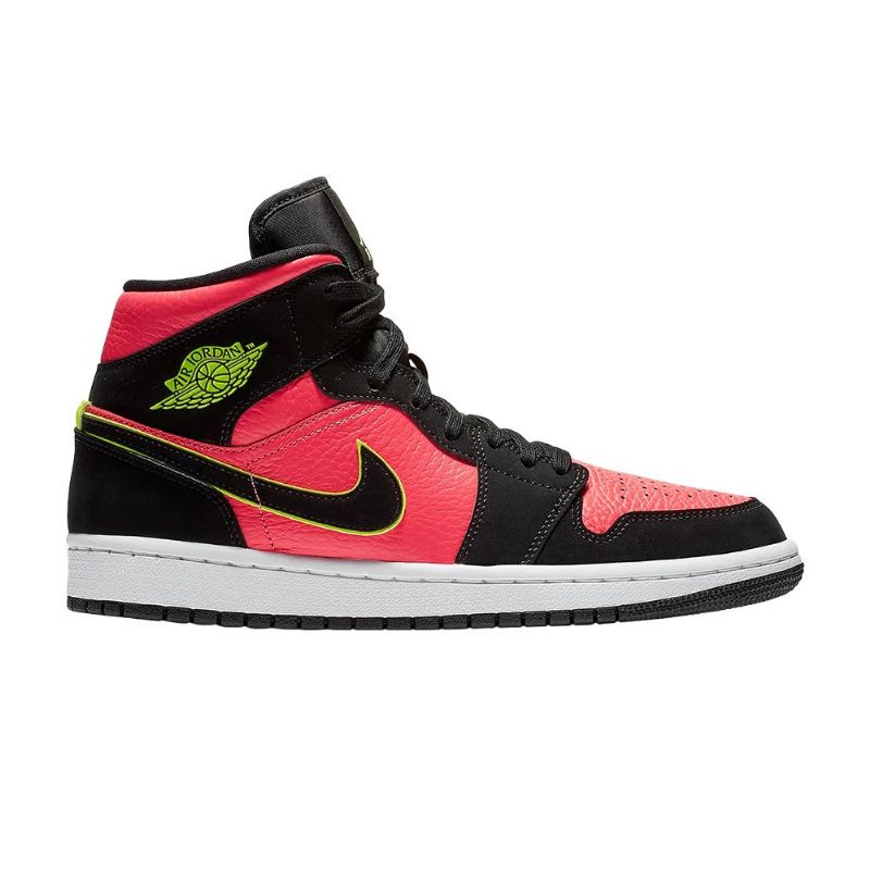 Γυναικεία Παπούτσια Air Jordan 1 Retro Mid Μαύρος Ροζ Πράσινος