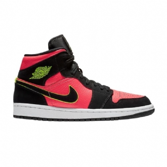 Γυναικεία Παπούτσια Air Jordan 1 Retro Mid Μαύρος Ροζ Πράσινος