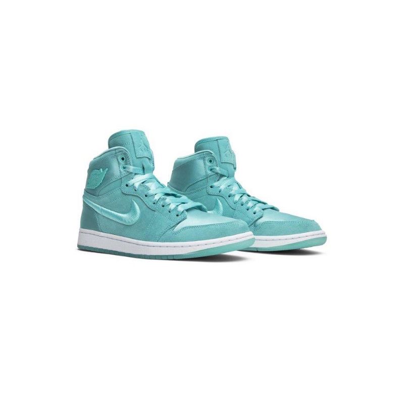 Γυναικεία Παπούτσια Air Jordan 1 Ρετρό Ψηλά Τιρκουάζ Λευκά