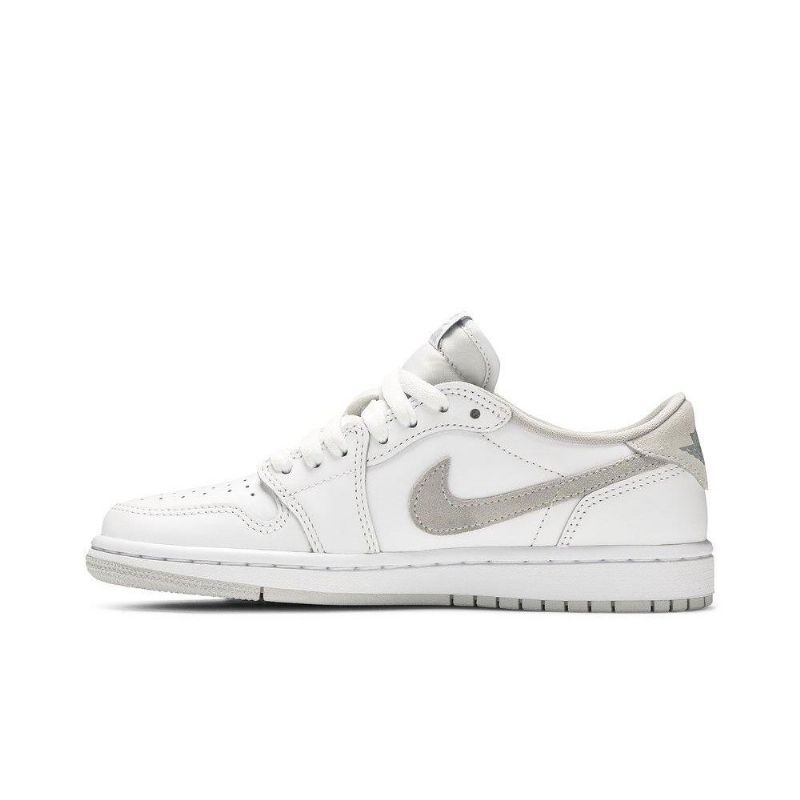 Γυναικεία Παπούτσια Air Jordan 1 Retro Χαμηλά Και Λευκά Γκρι