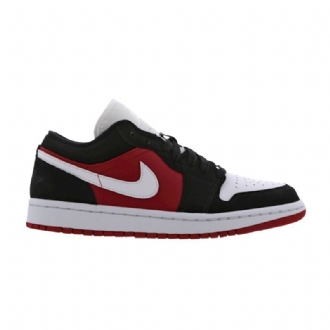 Γυναικεία Παπούτσια Air Jordan 1 Χαμηλά Μαύρα Λευκά Κόκκινα