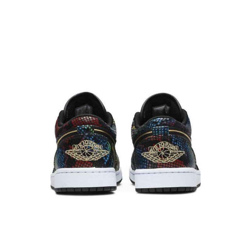 Γυναικεία Πολύχρωμα Παπούτσια Air Jordan 1 Low Μαύρος Χρυσός