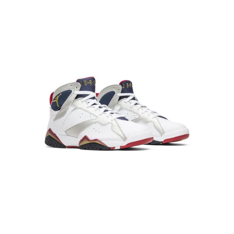 Ανδρικά Παπούτσια Air Jordan 7 Retro Άσπρο Χρυσός Σκούρο Μπλε Κόκκινος