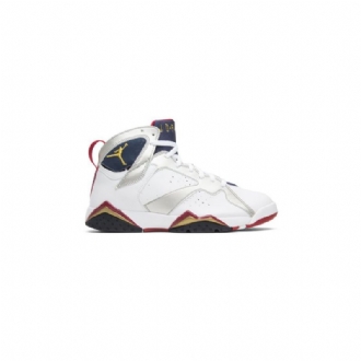 Ανδρικά Παπούτσια Air Jordan 7 Retro Άσπρο Χρυσός Σκούρο Μπλε Κόκκινος