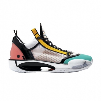 Ανδρικά Παπούτσια Air Jordan 34 Low Άσπρο Μαύρα Ροζ Πράσινα