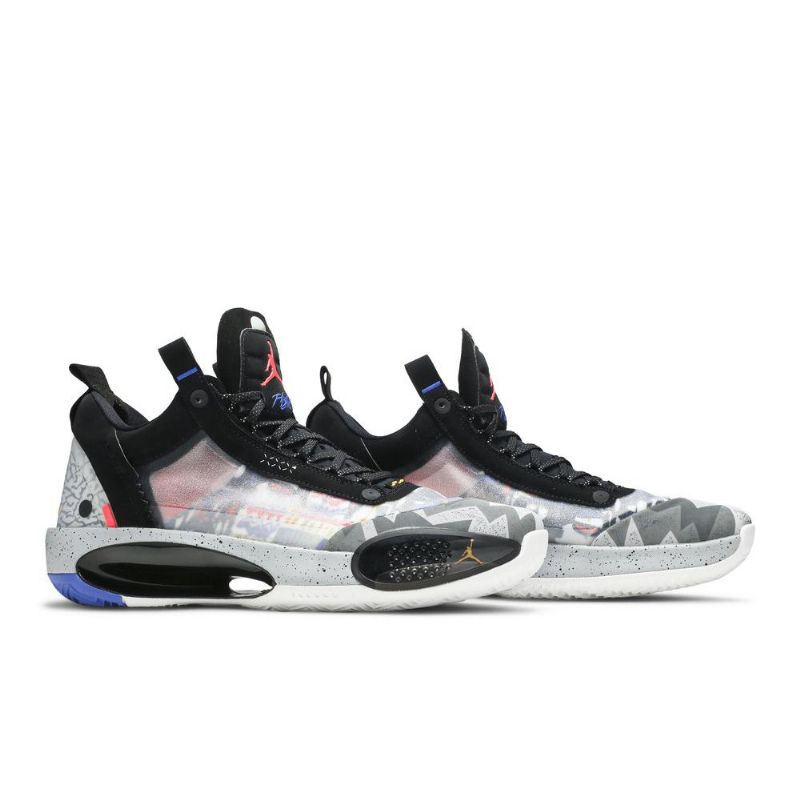 Ανδρικά Παπούτσια Air Jordan 34 Low Μαύρος Πορτοκάλι Γκρί
