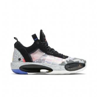 Ανδρικά Παπούτσια Air Jordan 34 Low Μαύρος Πορτοκάλι Γκρί