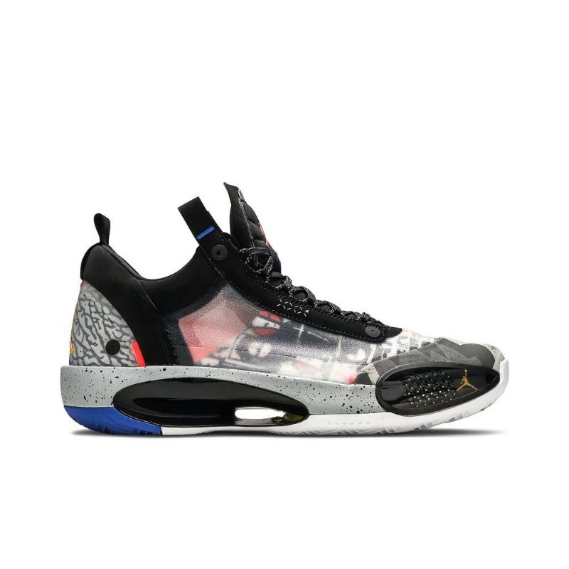 Ανδρικά Παπούτσια Air Jordan 34 Low Pf Μαύρος Πορτοκάλι Γκρί