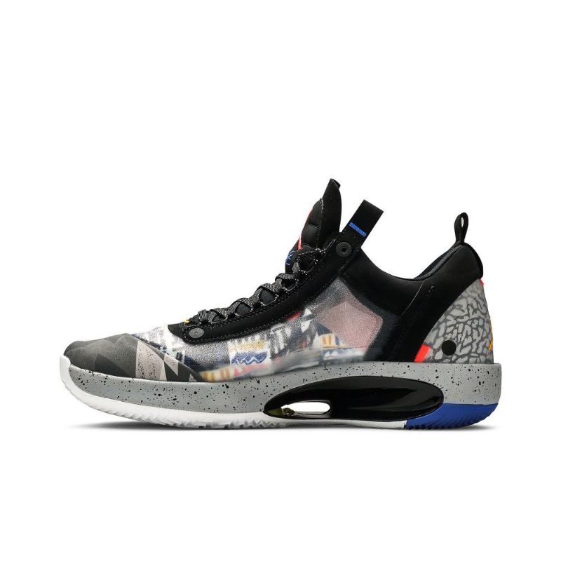 Ανδρικά Παπούτσια Air Jordan 34 Low Pf Μαύρος Πορτοκάλι Γκρί