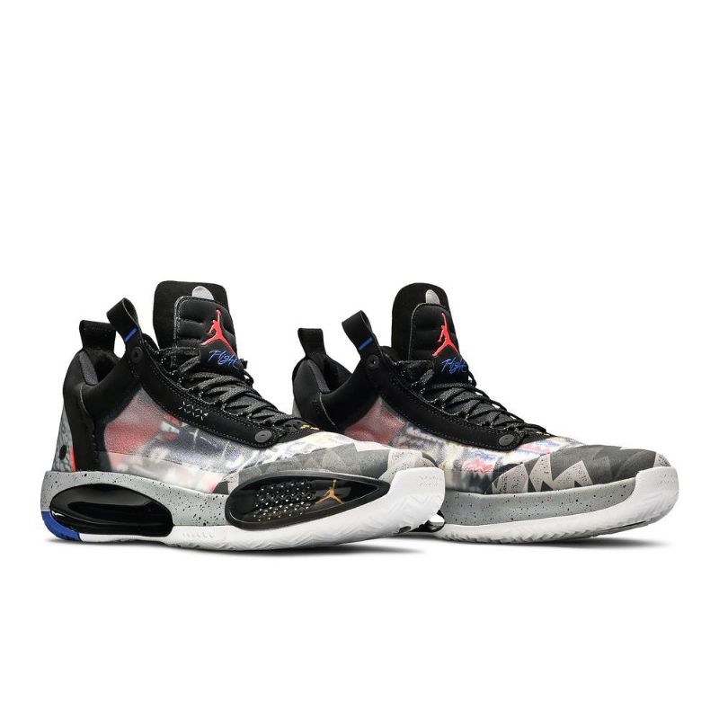Ανδρικά Παπούτσια Air Jordan 34 Low Pf Μαύρος Πορτοκάλι Γκρί