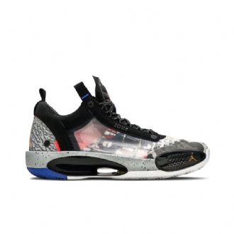 Ανδρικά Παπούτσια Air Jordan 34 Low Pf Μαύρος Πορτοκάλι Γκρί