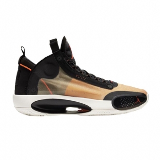 Ανδρικά Παπούτσια Air Jordan 34 Pf Μαύρος Καστανός Olive Πράσινος Πορτοκάλι