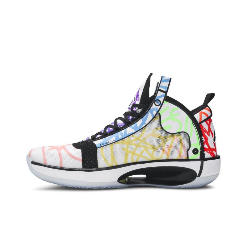 Ανδρικά Παπούτσια Air Jordan 34 Zion Williamson Άσπρο Πολύχρωμα