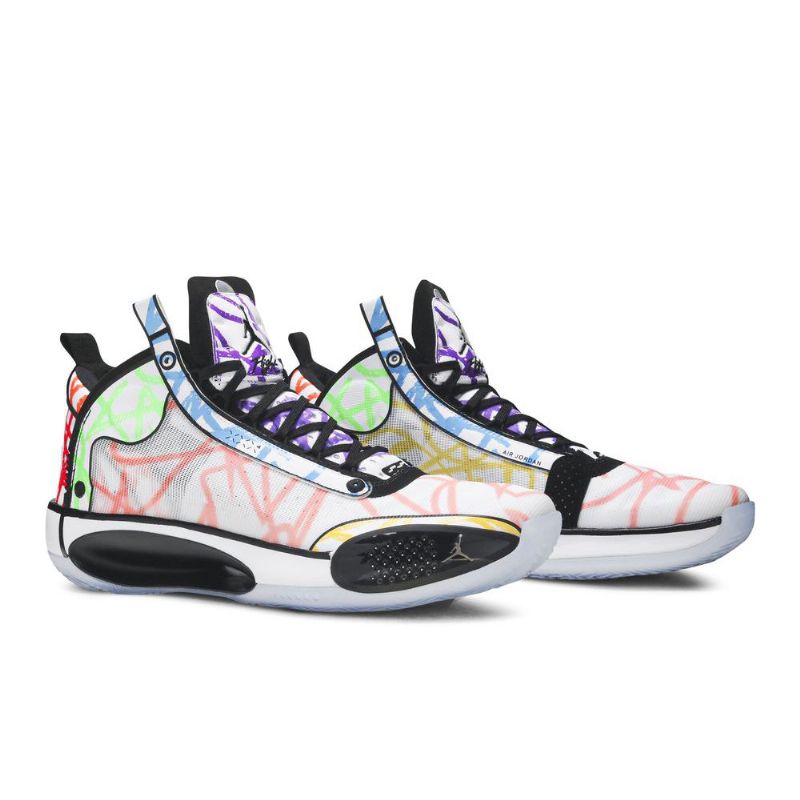 Ανδρικά Παπούτσια Air Jordan 34 Zion Williamson Άσπρο Πολύχρωμα