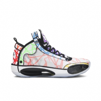 Ανδρικά Παπούτσια Air Jordan 34 Zion Williamson Άσπρο Πολύχρωμα