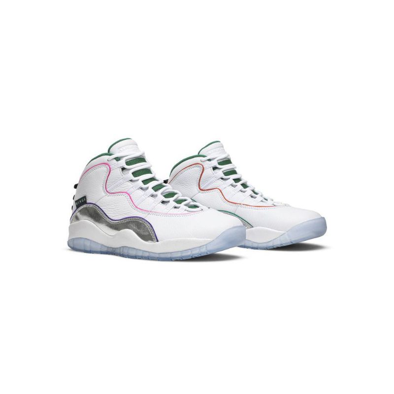 Ανδρικά Παπούτσια Air Jordan 10 Retro Άσπρο Ασήμι Πράσινος