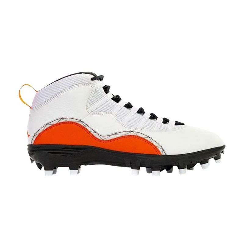Ανδρικά Παπούτσια Air Jordan 10 Solefly Retro Cleat Pe Άσπρο Πορτοκάλι Μαύρος