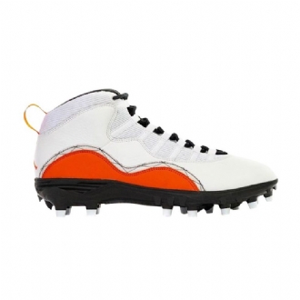 Ανδρικά Παπούτσια Air Jordan 10 Solefly Retro Cleat Pe Άσπρο Πορτοκάλι Μαύρος