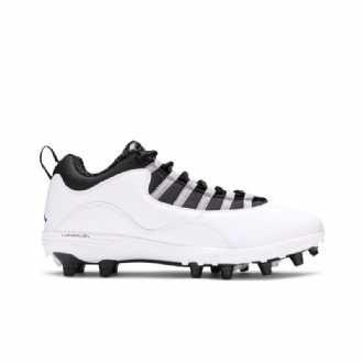 Ανδρικά Παπούτσια Air Jordan 10 Td Low Άσπρο Γκρί Μαύρος