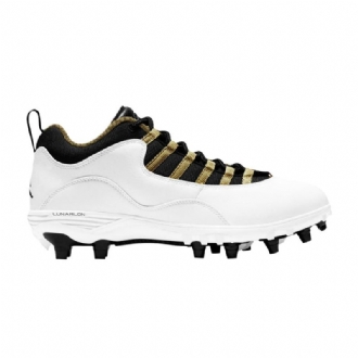 Ανδρικά Παπούτσια Air Jordan 10 Td Low Άσπρο Μαύρος Χρυσός