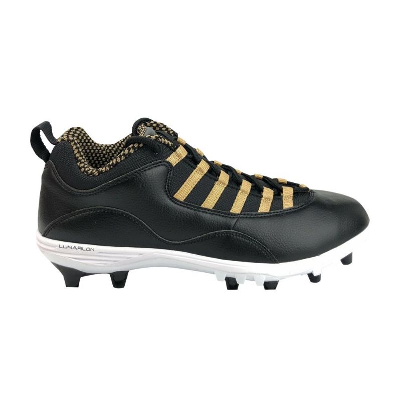 Ανδρικά Παπούτσια Air Jordan 10 Td Low Μαύρος Χρυσός Άσπρο
