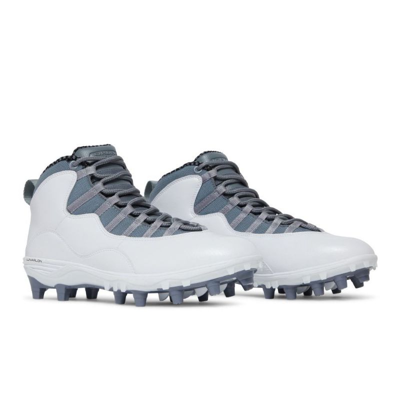 Ανδρικά Παπούτσια Air Jordan 10 Td Mid Άσπρο Γκρί