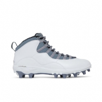 Ανδρικά Παπούτσια Air Jordan 10 Td Mid Άσπρο Γκρί