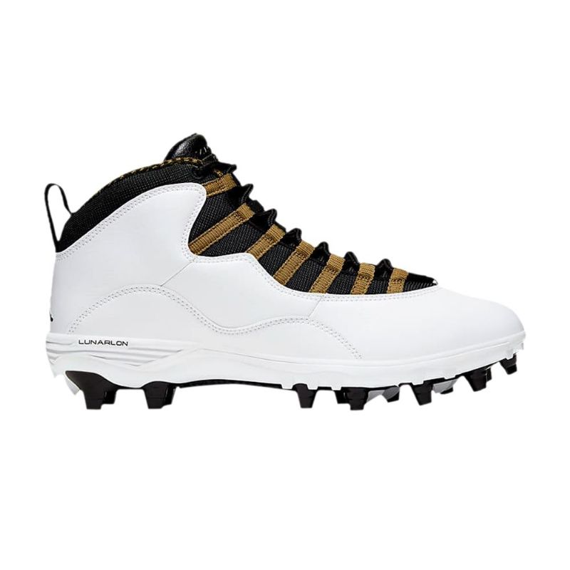 Ανδρικά Παπούτσια Air Jordan 10 Td Mid Άσπρο Μαύρος Χρυσός