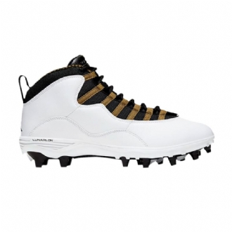 Ανδρικά Παπούτσια Air Jordan 10 Td Mid Άσπρο Μαύρος Χρυσός