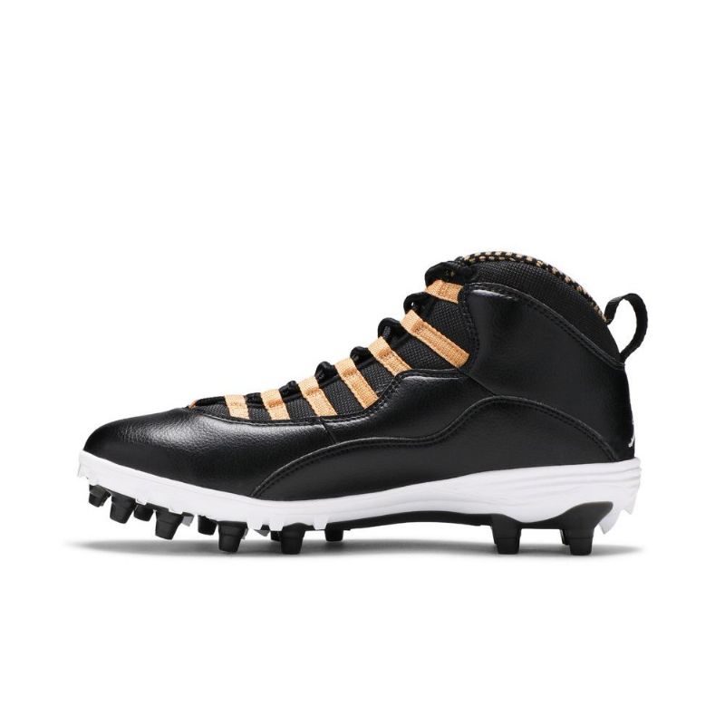 Ανδρικά Παπούτσια Air Jordan 10 Td Mid Μαύρος Χρυσός Λευκά
