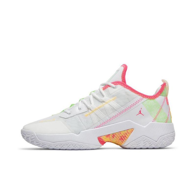 Ανδρικά Παπούτσια Air Jordan Westbrook One Take 2 Άσπρο Πράσινος Κίτρινος Ροζ