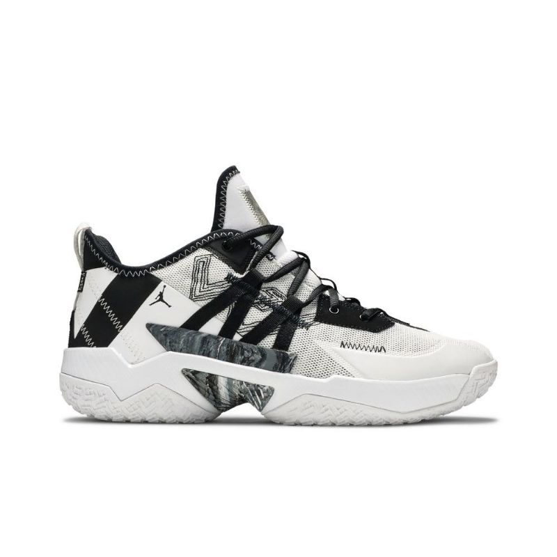 Ανδρικά Παπούτσια Air Jordan Westbrook One Take 2 Λευκά Μαύρα Γκρι