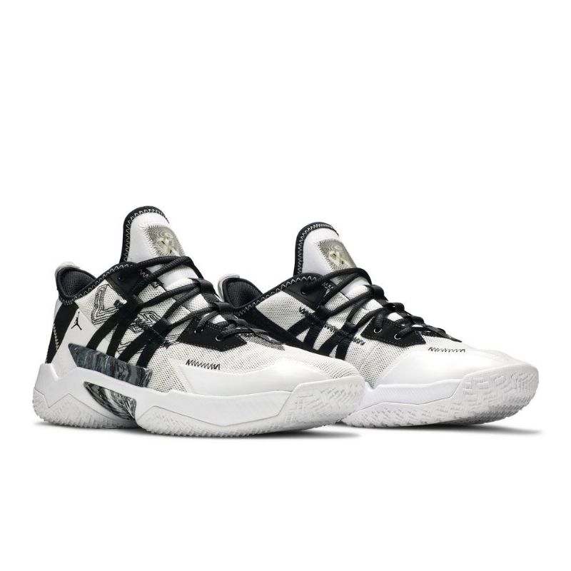 Ανδρικά Παπούτσια Air Jordan Westbrook One Take 2 Λευκά Μαύρα Γκρι