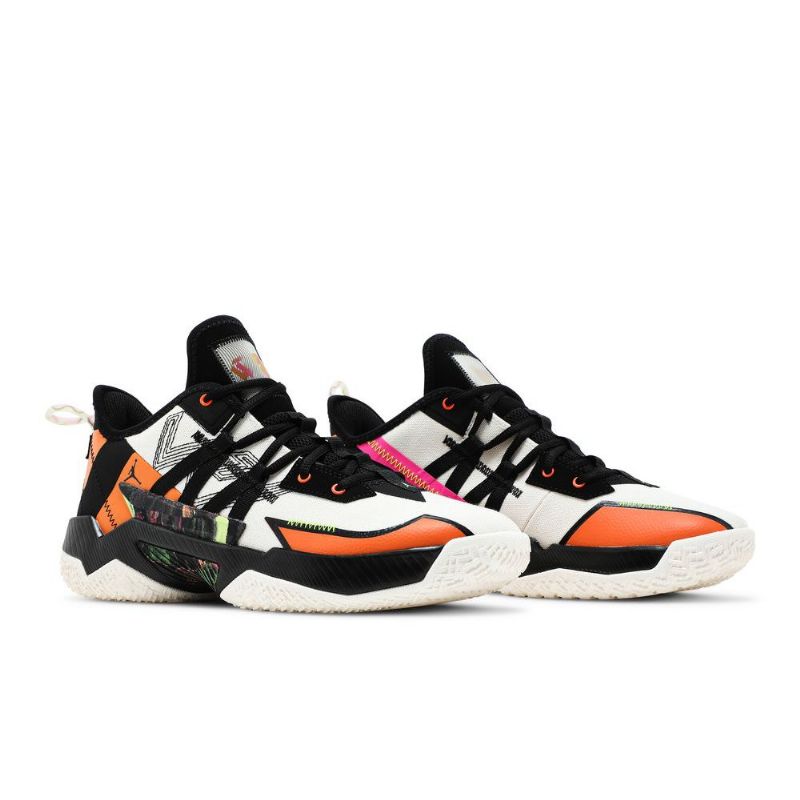 Ανδρικά Παπούτσια Air Jordan Westbrook One Take 2 Λευκά Μαύρα Πορτοκαλί