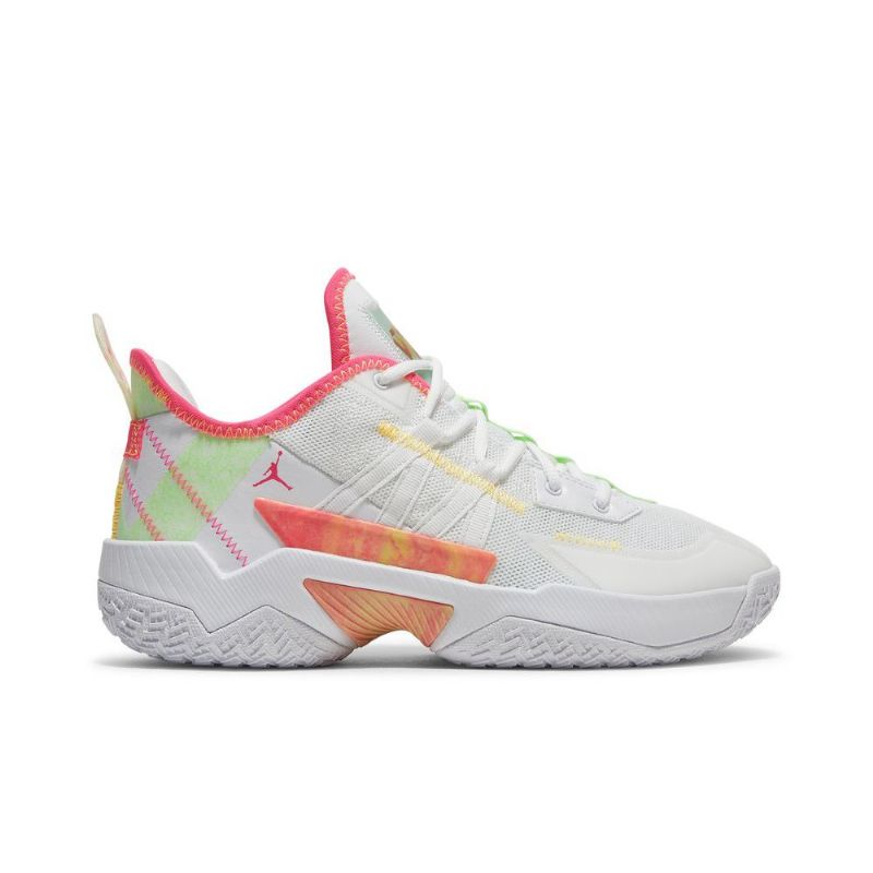 Ανδρικά Παπούτσια Air Jordan Westbrook One Take 2 Pf Άσπρο Πράσινος Κίτρινος Ροζ