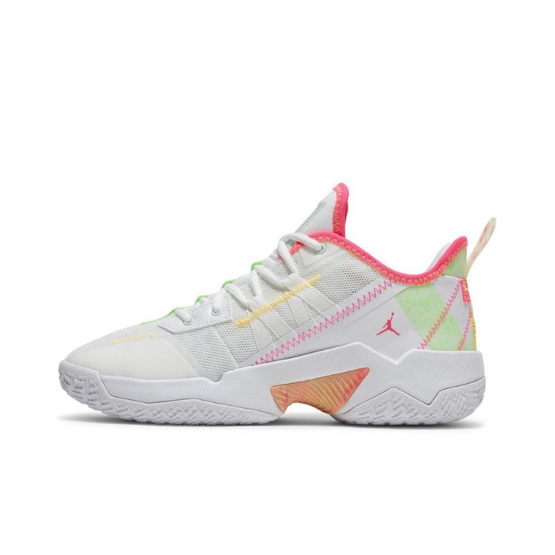 Ανδρικά Παπούτσια Air Jordan Westbrook One Take 2 Pf Άσπρο Πράσινος Κίτρινος Ροζ
