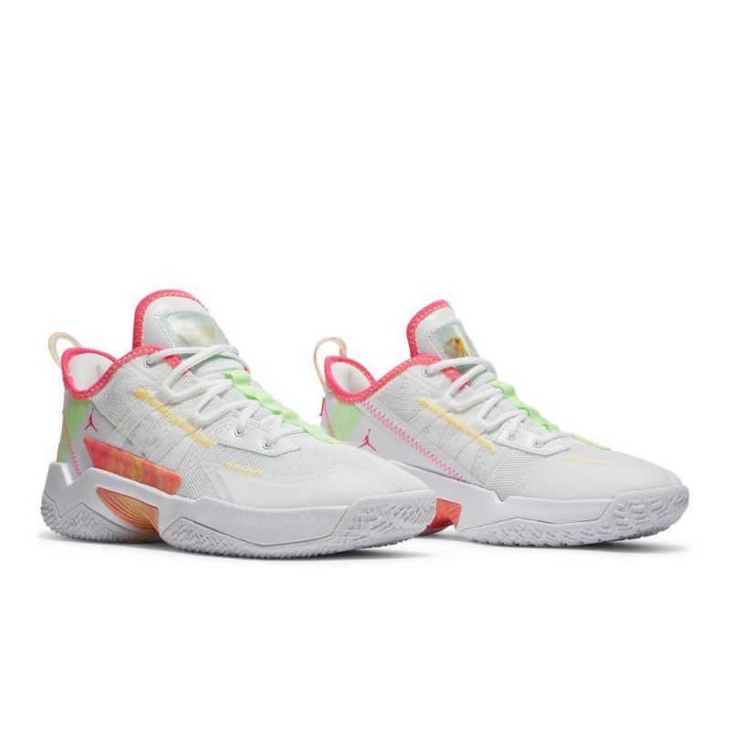 Ανδρικά Παπούτσια Air Jordan Westbrook One Take 2 Pf Άσπρο Πράσινος Κίτρινος Ροζ