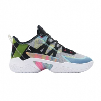 Ανδρικά Παπούτσια Air Jordan Westbrook One Take 2 Pf Γκρί Μαύρος Πράσινος Μπλε