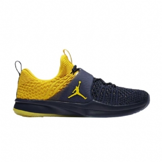 Ανδρικά Παπούτσια Air Jordan Trainer 2 Flyknit Σκούρο Μπλε Κίτρινος