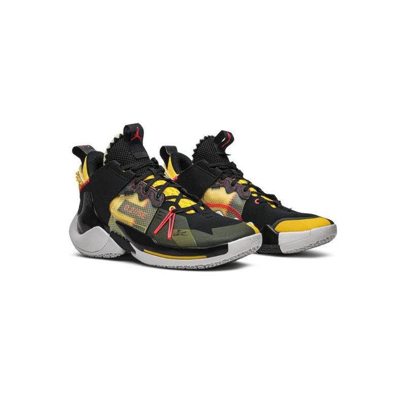 Ανδρικά Παπούτσια Air Jordan Why Not Zer0.2 Μαύρα Κίτρινα Κόκκινα Γκρι