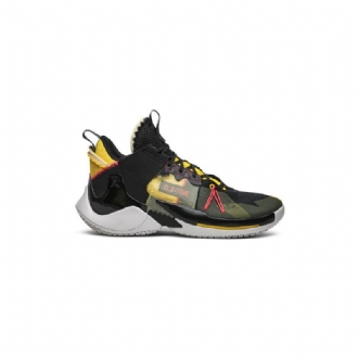 Ανδρικά Παπούτσια Air Jordan Why Not Zer0.2 Μαύρα Κίτρινα Κόκκινα Γκρι