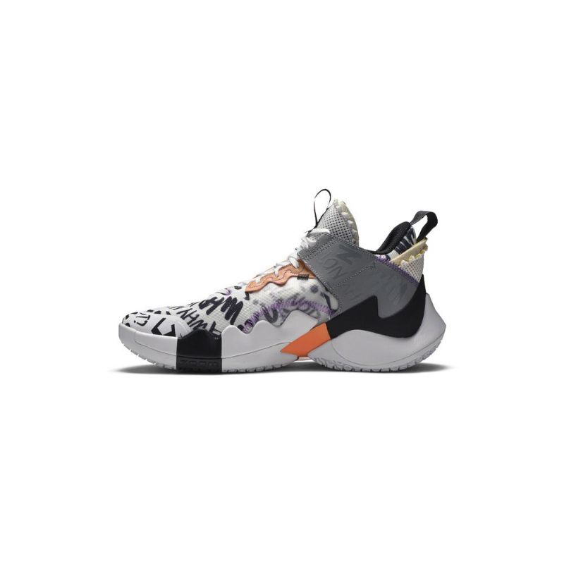 Ανδρικά Παπούτσια Air Jordan Why Not Zer0.2 Se Άσπρο Πορτοκάλι Γκρί Μαύρος