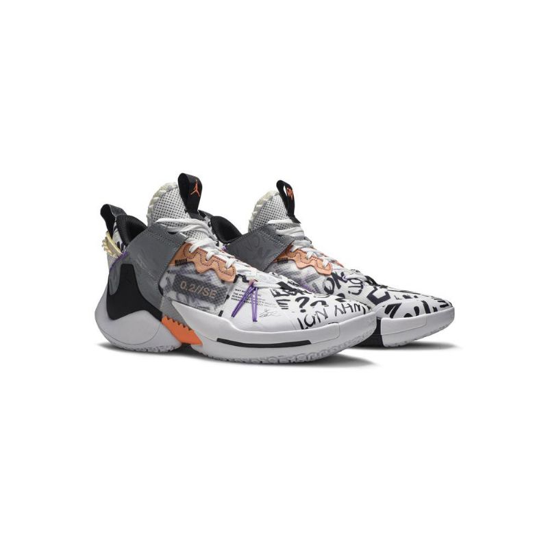 Ανδρικά Παπούτσια Air Jordan Why Not Zer0.2 Se Άσπρο Πορτοκάλι Γκρί Μαύρος