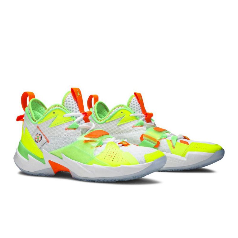 Ανδρικά Παπούτσια Air Jordan Why Not Zer0.3 Άσπρο Πράσινος Πορτοκάλι